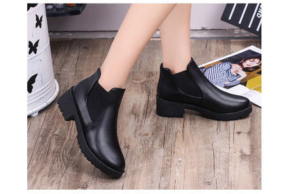 Boots Leather Ankle Faux