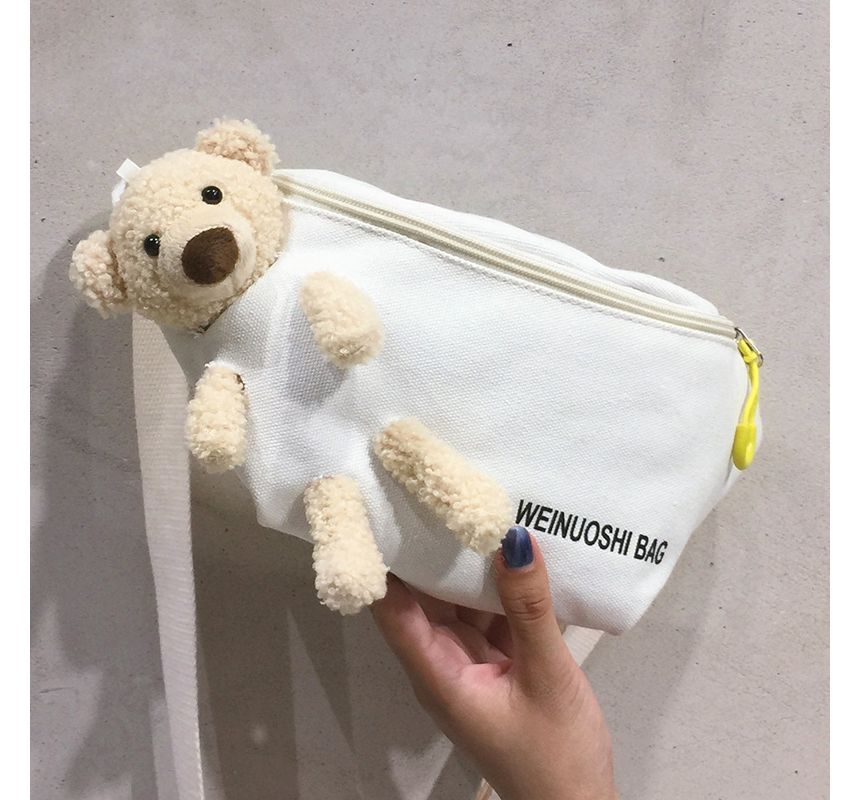 Teddy Bear Canvas Belt Bag