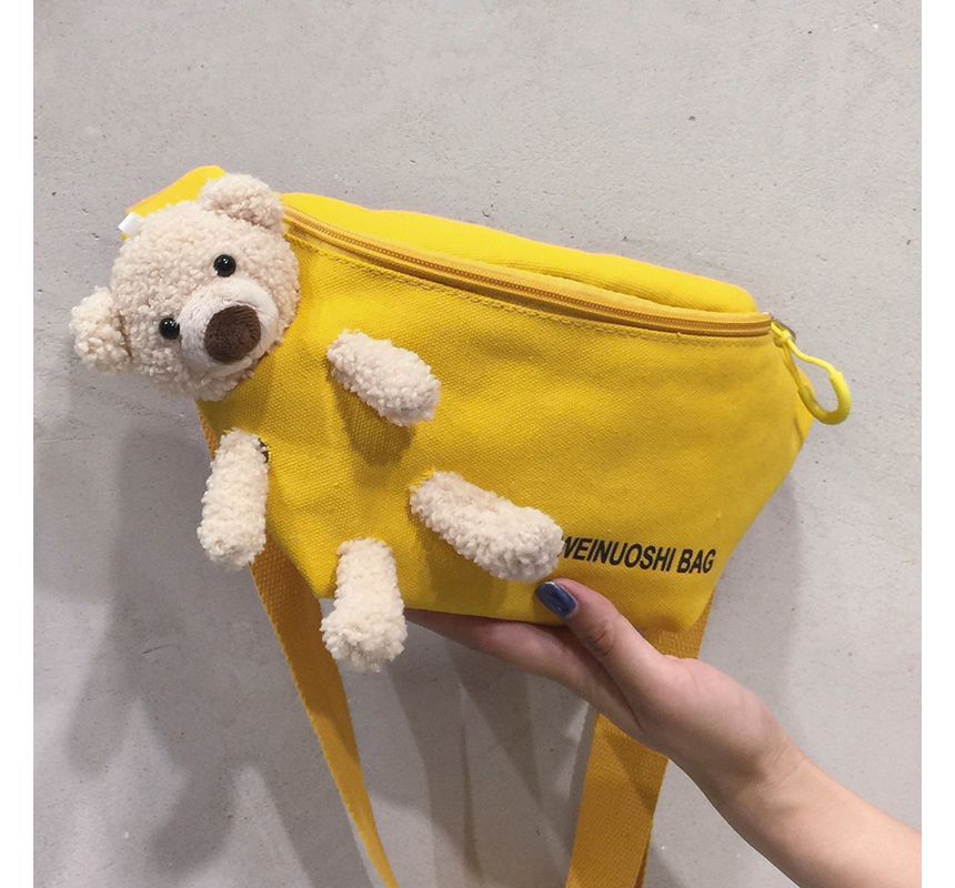 Teddy Bear Canvas Belt Bag