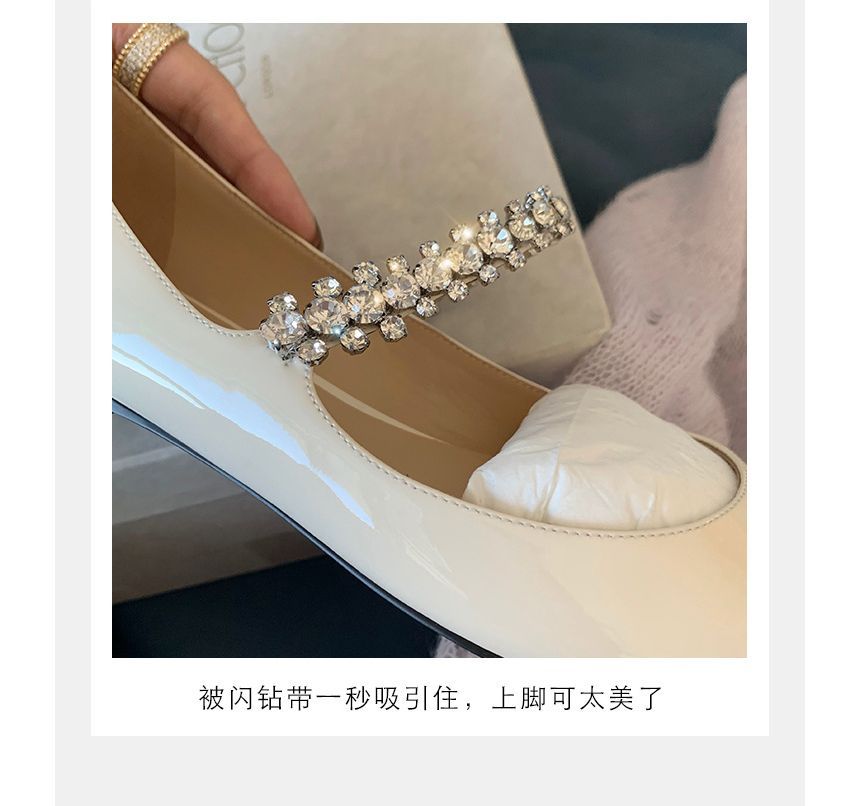 Rhinestone Pointed-Toe Flats