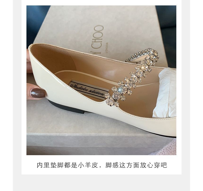 Rhinestone Pointed-Toe Flats