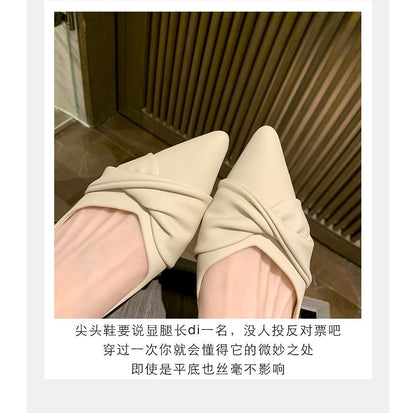 Pointed-Toe Flats Knotted