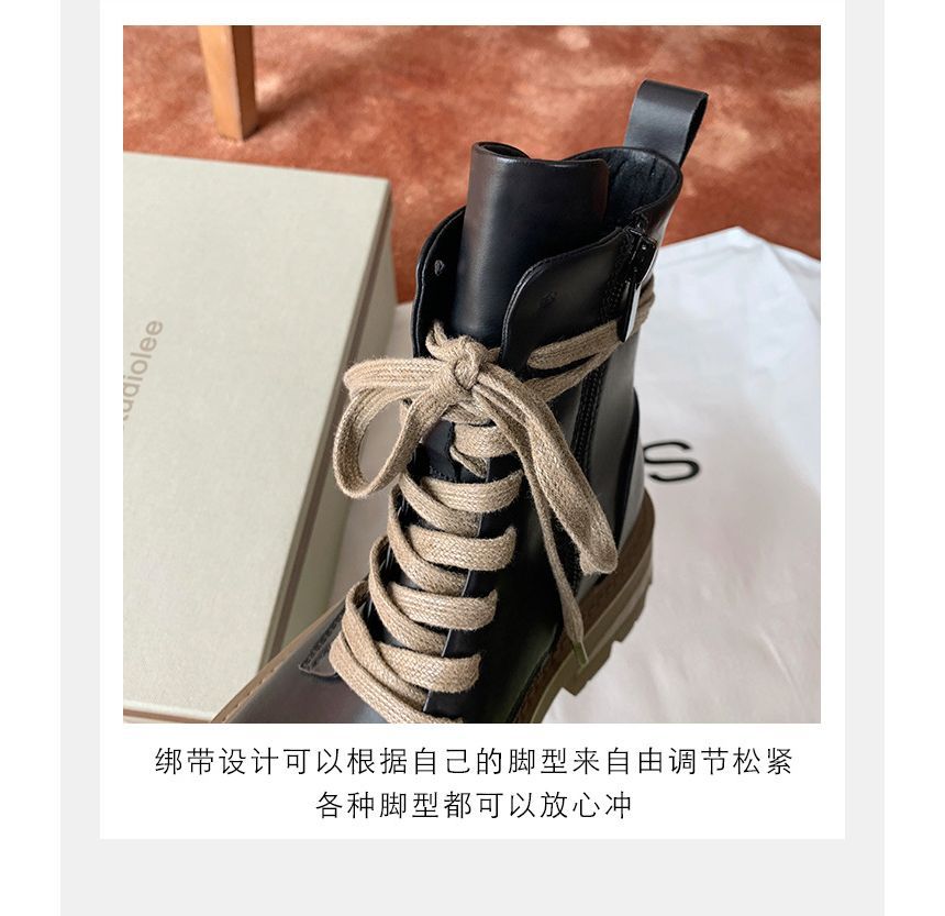 Color Short Chunky-Heel Boots Block