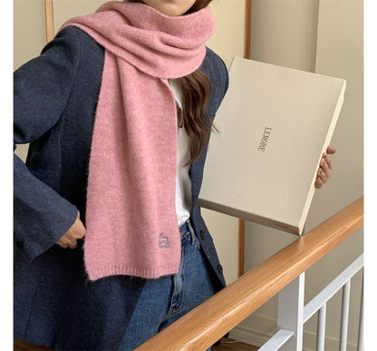 Rabbit Embroidered Scarf