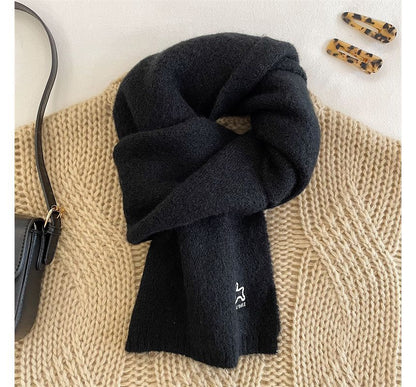 Rabbit Embroidered Scarf