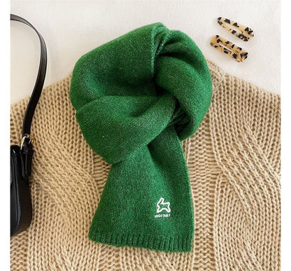 Rabbit Embroidered Scarf