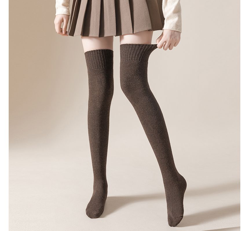 Plain Over the Knee Socks Set