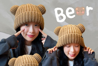 Ear Beanie Bear Knit