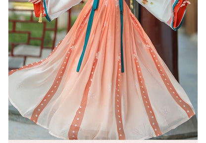 Floral Gradient Hanfu Costume Set