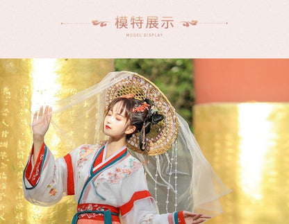 Floral Gradient Hanfu Costume Set