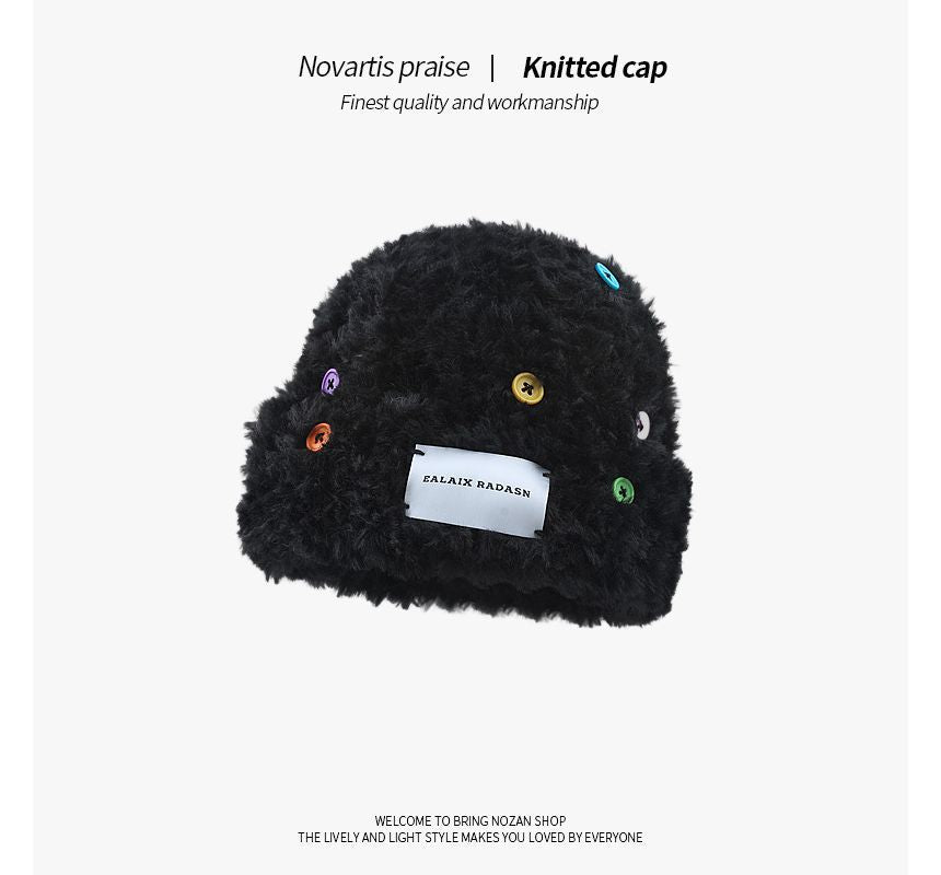 Fluffy Beanie Plain Applique
