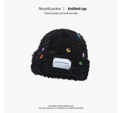 Fluffy Beanie Plain Applique