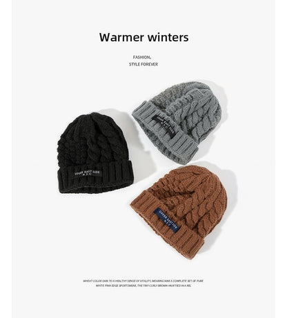 Applique Lettering Knit Beanie