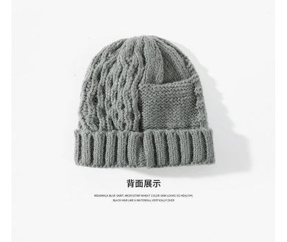 Applique Lettering Knit Beanie