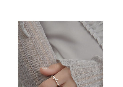 Layered Sterling Silver Open Ring