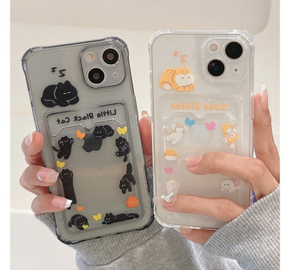 Case Print Phone Cat Card Holder