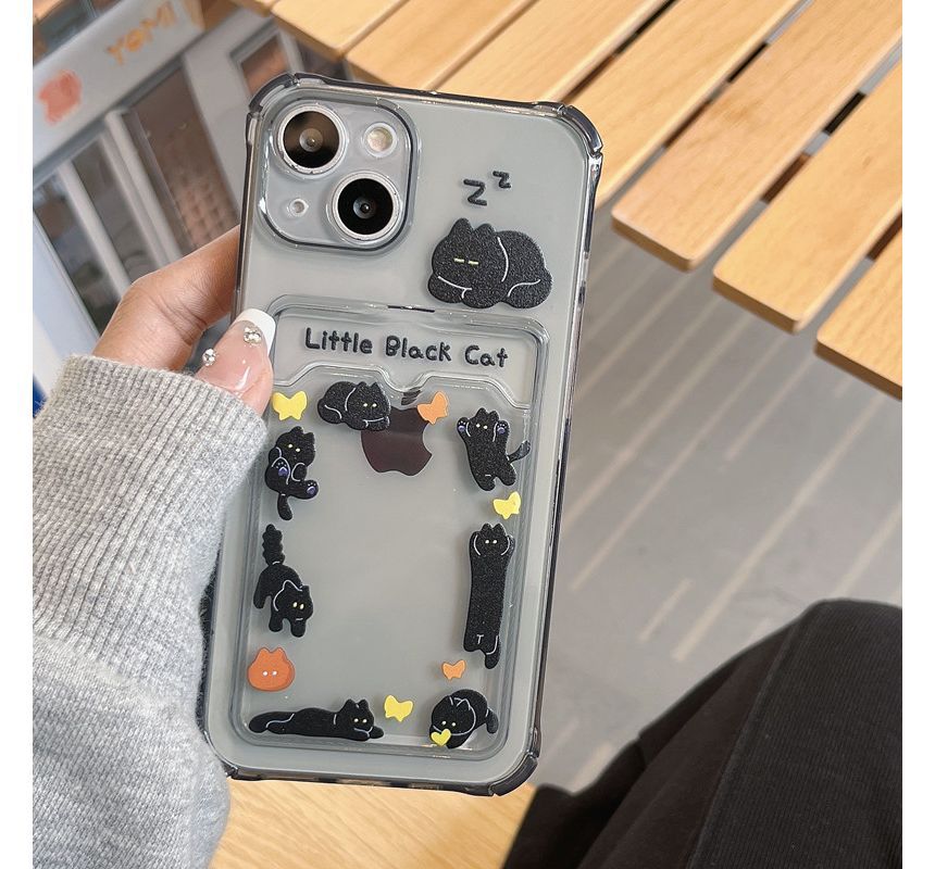 Case Print Phone Cat Card Holder