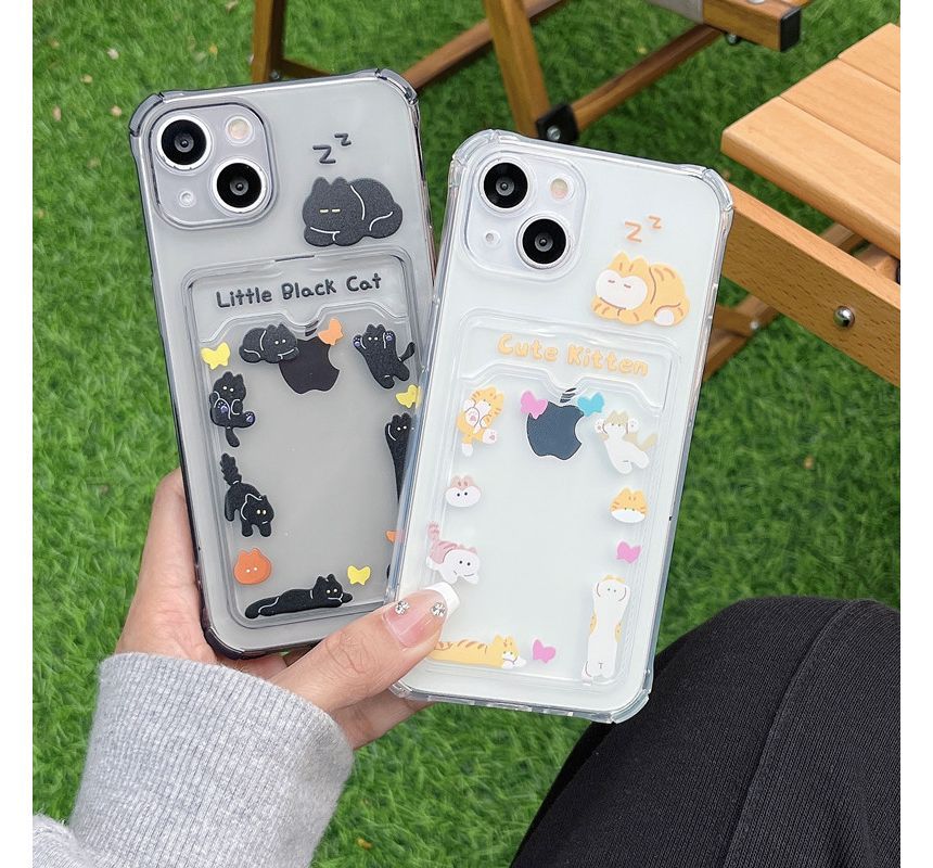 Case Print Phone Cat Card Holder