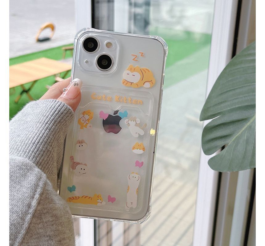 Case Print Phone Cat Card Holder