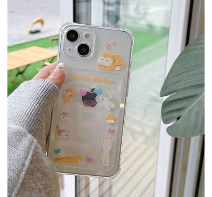 Case Print Phone Cat Card Holder