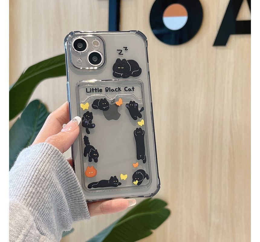 Case Print Phone Cat Card Holder