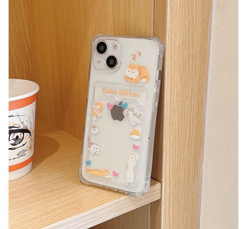 Case Print Phone Cat Card Holder
