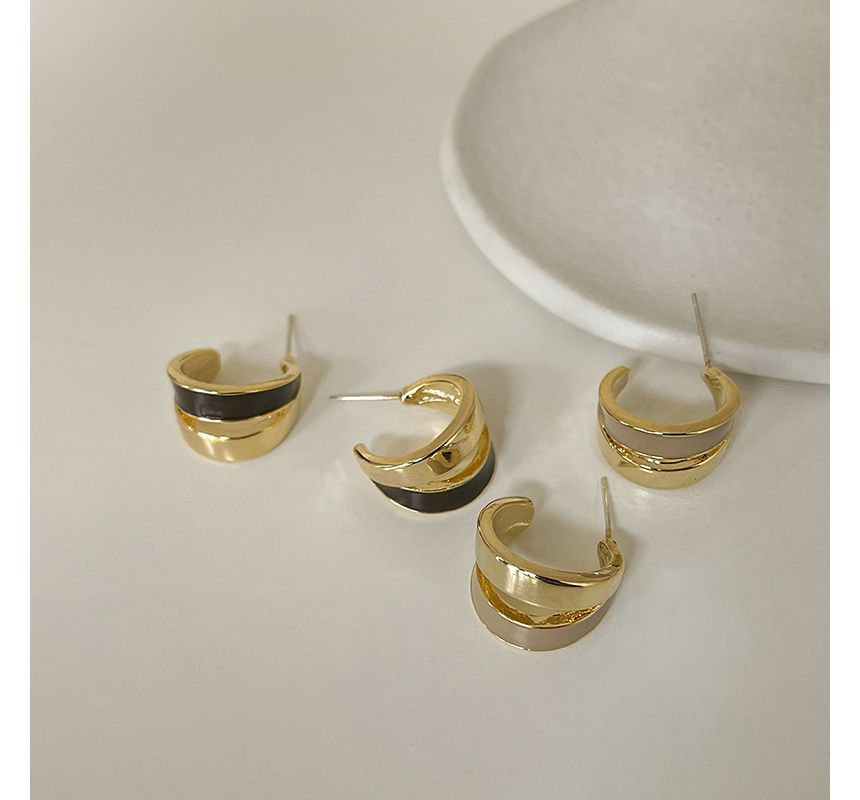 Open Alloy Hoop Earring