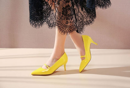 Kitten Heel Mary Pointed Pumps Toe Jane