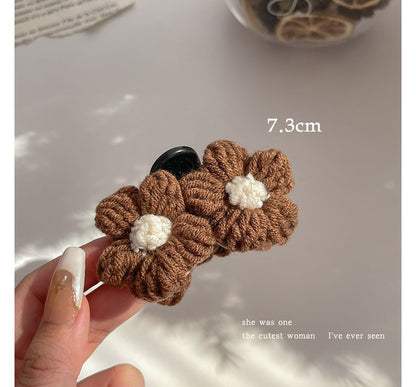 Floral Yarn Hair Clamp / Hair Clip / Headband