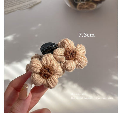 Floral Yarn Hair Clamp / Hair Clip / Headband