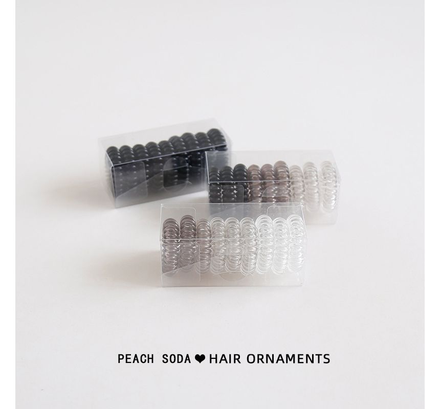 Set of 9: Coil Hair Tie (various designs)