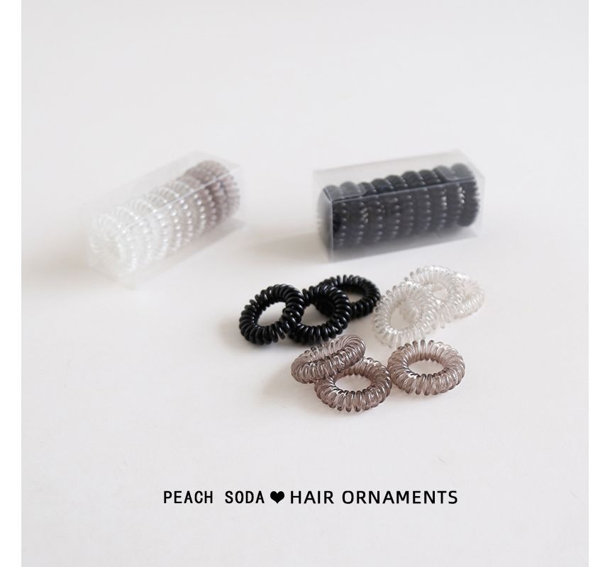 Set of 9: Coil Hair Tie (various designs)