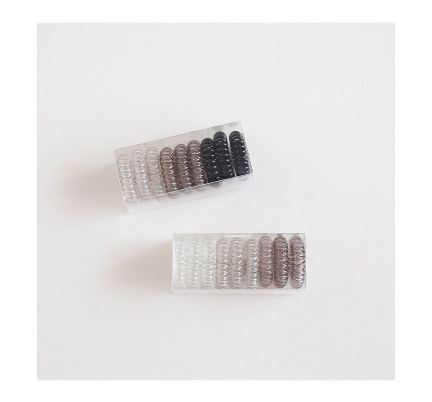 Set of 9: Coil Hair Tie (various designs)