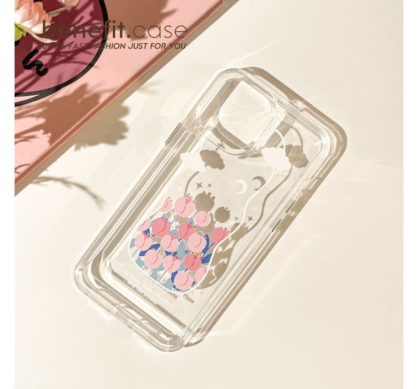 Transparent Tulip Case Phone