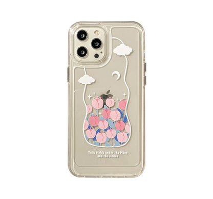 Transparent Tulip Case Phone
