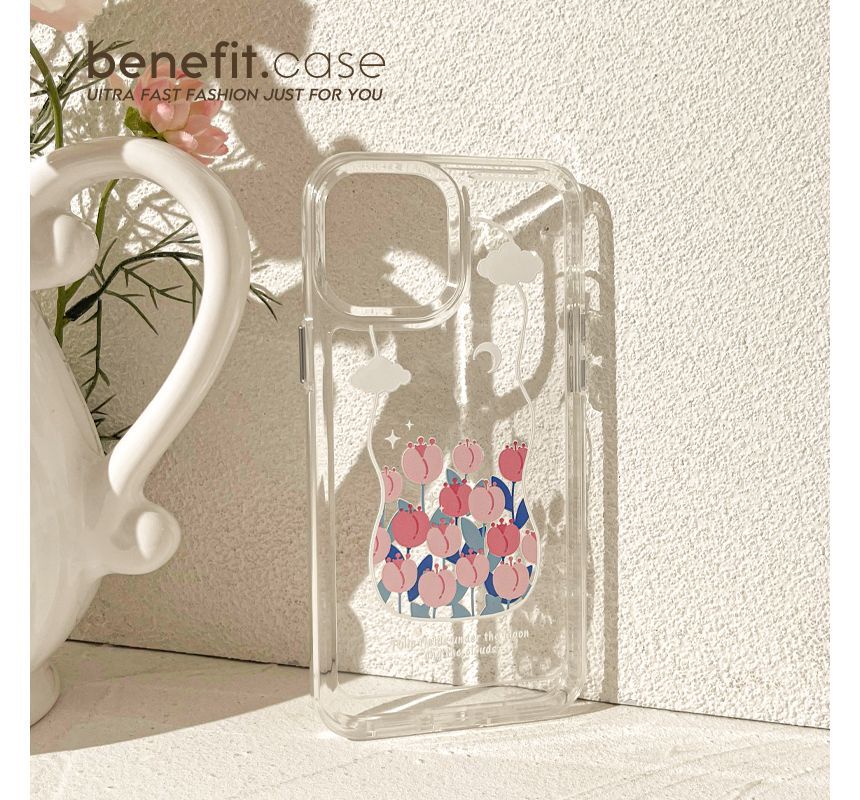 Transparent Tulip Case Phone