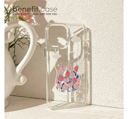 Transparent Tulip Case Phone