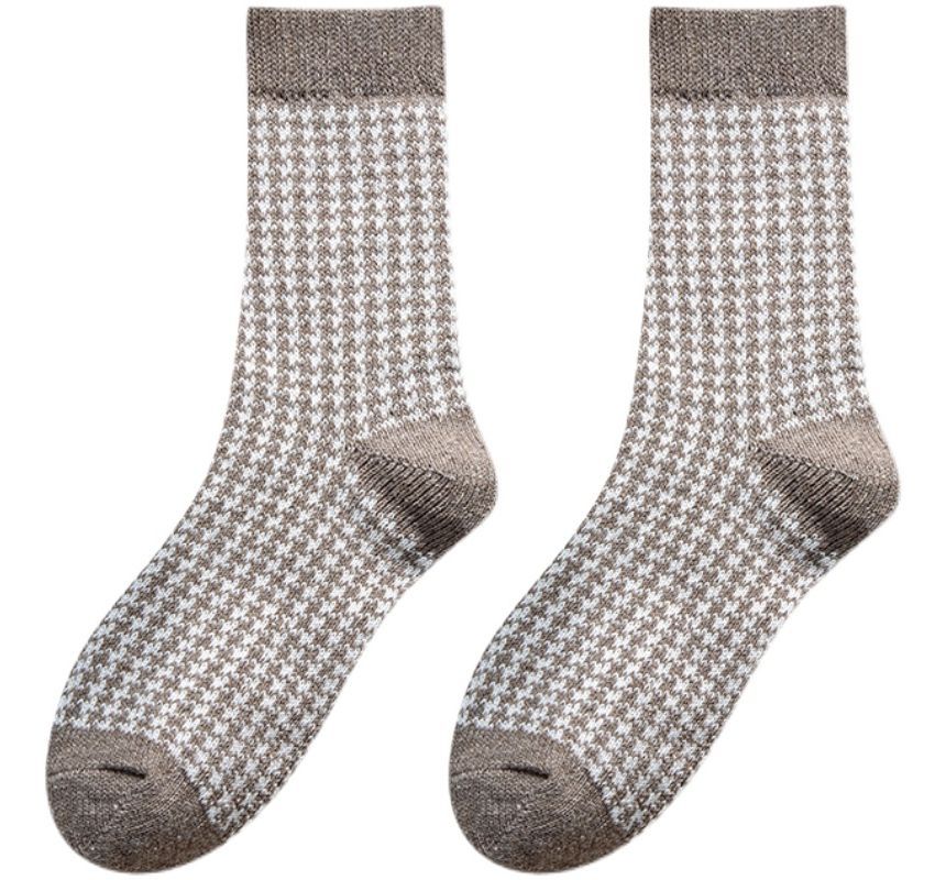 Set of 3 Pairs: Houndstooth Socks