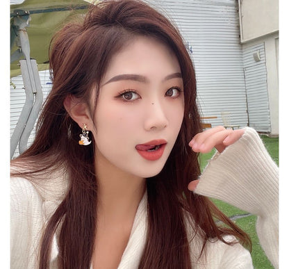 On Drop Enamel Earring Halloween / Clip