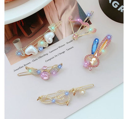 Rhinestone / Faux Pearl Alloy Hair Clip (various designs)