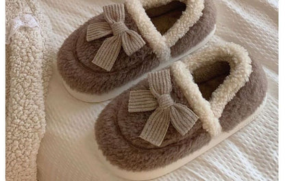 Bow Fluffy Slippers