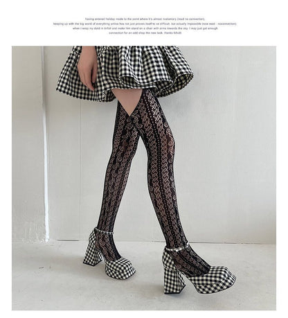 Patterned Fishnet Tights