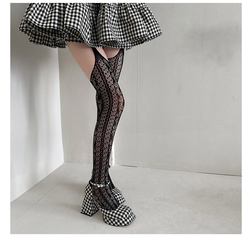 Patterned Fishnet Tights