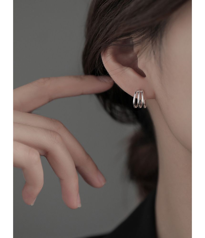 925 Sterling Silver Layered Earring