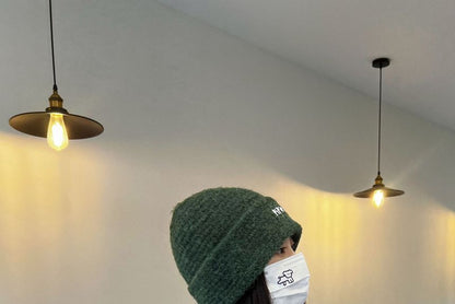 Beanie Embroidered Knit Lettering