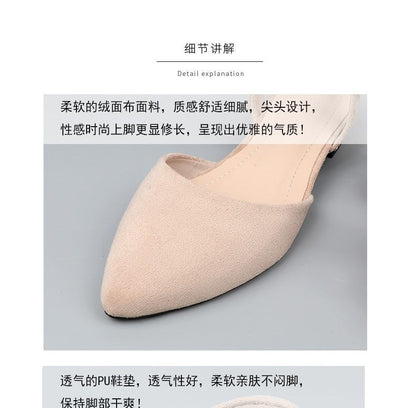 Strap Heel Chunky Ankle Sandals Pointy-Toe