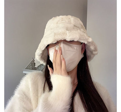 Bucket Fluffy Plain Hat
