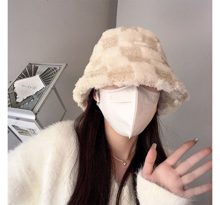 Bucket Fluffy Plain Hat