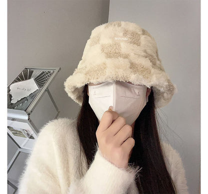 Bucket Fluffy Plain Hat