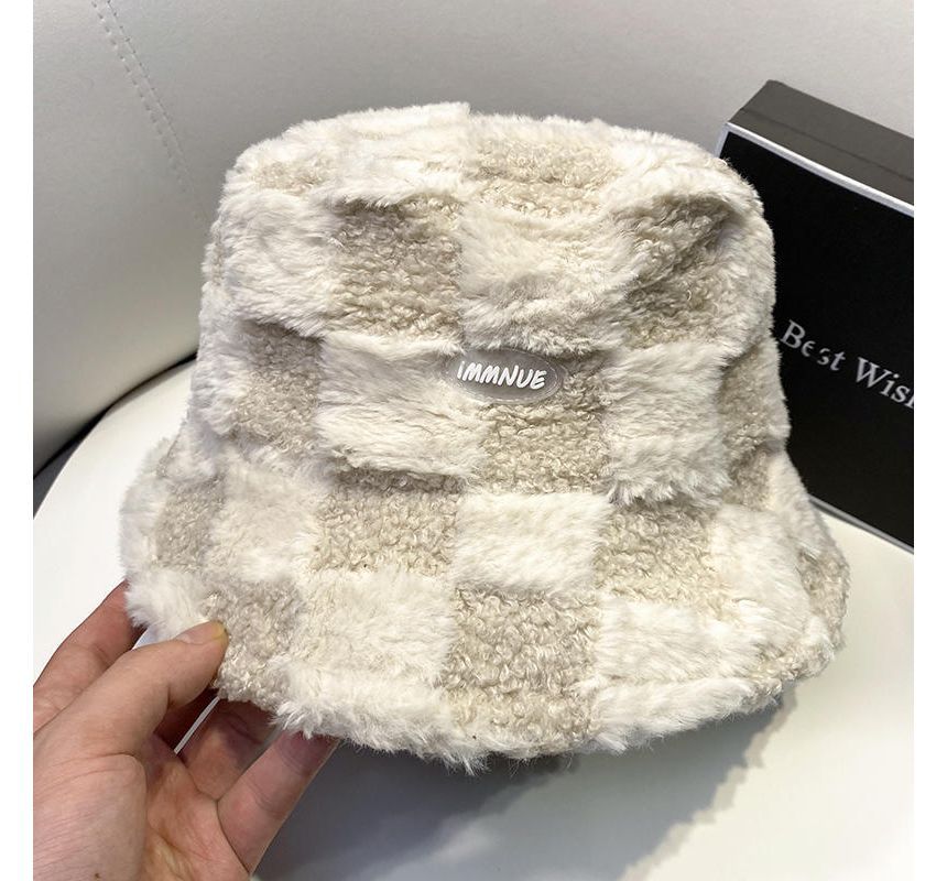 Bucket Fluffy Plain Hat
